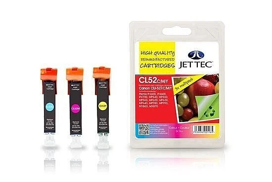 JETTEC Ink Cartridges for Canon CLI-521 CMY MG5650 IP7250 MX925 MG6450 CL52C/M/Y - Image 1 of 1