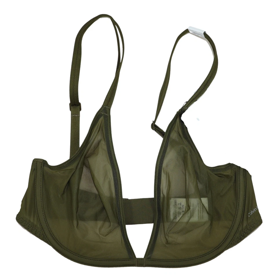 Sujetador para mujer Calvin Klein Sheer Marquisette con aros moldeador claro nuevo con etiquetas Foto 1 de 4