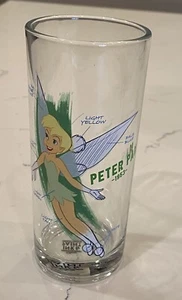 Disney Parks Glass Cup Tinkerbell Peter Pan - Picture 1 of 2