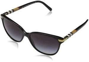 BURBERRY BE4216 30018G Black Gray Gradient 57 mm Cat-Eye Sunglasses - Picture 1 of 4