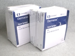 New 200 (4 Boxes - 50 count) 8-Ply 4"x4" Covidien Dermacea Gauze Sponges 441001 - Picture 1 of 4