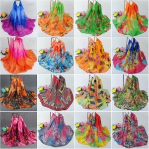  10pcs wholesale boho  floral fashion neck scarves for women - Picture 1 of 2