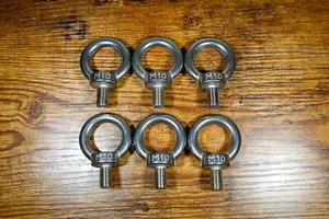 6pc M10 x 1.5 - 17MM Acero inoxidable 304 roscado de elevación 1 "Anillo ojo macho Bolt - Imagen 1 de 8