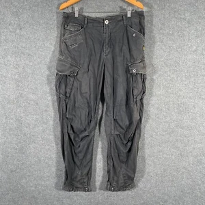 G Star Raw Pants Womens 30 Black Cargo Loose Tapered Laundry Hip Hop Streetwear - Picture 1 of 16