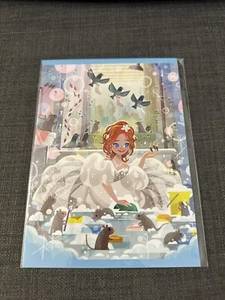 Disney WonderGround Giselle Enchanted Happy Working Song Joey Chou 5x7” Postcard - Picture 1 of 1