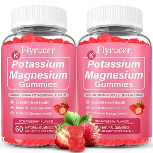 2 Pack Potassium Magnesium Gummies for Men & Women Potassium Magnesium Supple... - Picture 1 of 8