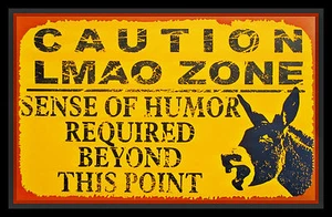 *SIGNO JACKASS LMAO* ¡HECHO EN EE. UU.! 8X12 METAL ADVERTENCIA ADVERTENCIA BAR SALA HUMOR CERVEZA - Imagen 1 de 1
