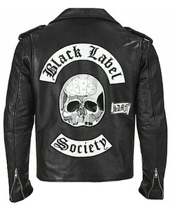 Zakk Wylde Black Label Society Mens Biker Motorcycle Genuine Leathe r Jacket - Picture 1 of 3