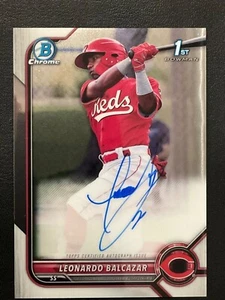 Leonardo Balcazar 2022 Bowman Chrome 1st Auto Autograph #CPA-LB - Bild 1 von 2