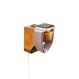 Wall Charging Station for Apple Watch - Wooden Charging Dock - Wall Holder - Picture 1 of 7