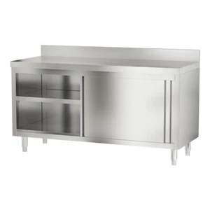 4/5ft All Stainless Steel Work Table/ Cabinet/ Shelf with Sliding Doors Catering - Picture 1 of 19