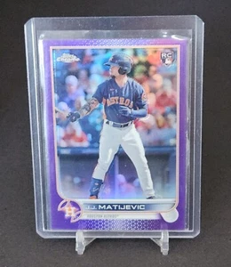 2022 TOPPS CHROME UPDATE #USC190 J.J. MATIJEVIC PURPLE PARALLEL ROOKIE CARD - Picture 1 of 2