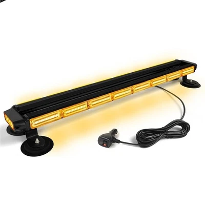 Amber 34" 166-LED Emergency Light Bar Rooftop Double Side Strobe Flashing ASPL - Image 1 of 4