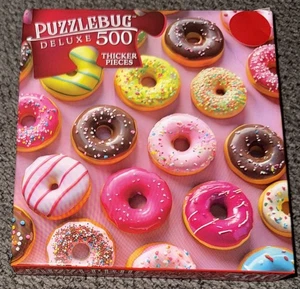 Puzzlebug Deluxe 500 piece Colorful Jigsaw Puzzle 20x12 “Party Donuts” New - Picture 1 of 4