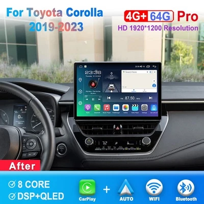 12.5 inch Screen Android Car Radio For Toyota Corolla 2019-2023 Carplay WiFi - Image 1 of 4