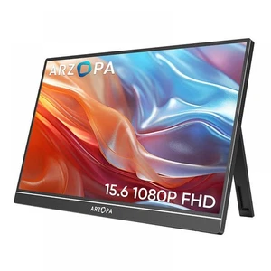 Arzopa A1, 15,6 Portabler Monitor, 1920x1080, 60Hz, IPS, HDR, mini HDMI + USB-C - Afbeelding 1 van 8