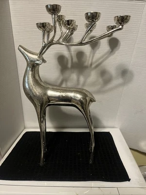 Посеребренный 10-точечный северный канделябр подсвечник Pottery Barn высотой 20 дюймов - Изображение 1 из 4