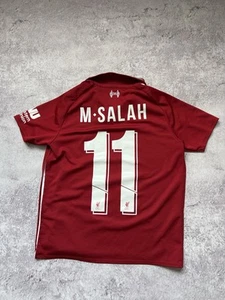 Liverpool FC Home Football Jersey 2018/19 - M. Salah #11 Red Youth Size M - Picture 1 of 10