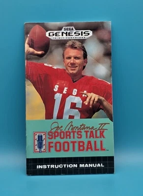 Joe Montana II Sports Talk Football (Sega Genesis) Manual Only - Image 1 of 2