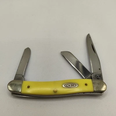 Cuchillo Case XX 1998 EE. UU. 3318 CV Stockman mango amarillo 3 hojas 2 puntos clásico Foto 1 de 4