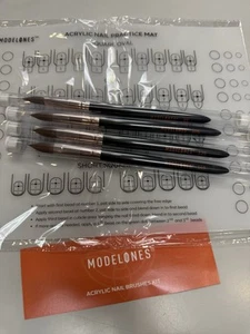 MODELONES Acrylic Nail Brush SET 100% Pure Kolinsky Hair Bristles 8,10,12,14 - Picture 1 of 5