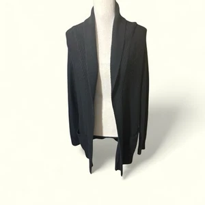 Beryll 100 % Kaschmir superweicher Cardigan Pullover vorne offen, schwarz Größe Medium - Bild 1 von 10