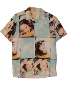 KENZO Mens Graphic Short Sleeve Shirt Medium Multicoloured Patchwork CT52 - Picture 1 of 4