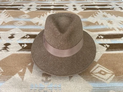 Fedora de fieltro de lana marrón Scala Collezione, mediano, Indiana Jones Foto 1 de 4