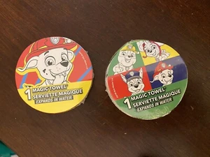 Lot Of 2 Nickelodeon Magic Towels Paw Patrol Expands In Water - Picture 1 of 3
