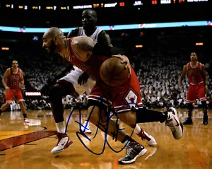 Chicago Bulls Carlos Boozer Signed 8x10 Photo COA - Picture 1 of 1