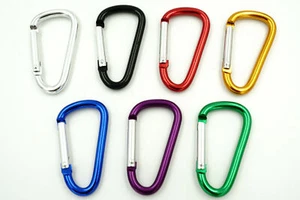 4 Aluminum 2" x 1" Carabiners Keychain You Choose Colors Mix & Match - Picture 1 of 1