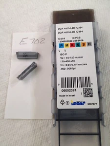 10 NEW ISCAR DGR 4003J-4D CARBIDE INSERTS GRADE: IC354 FACTORY PACKED (E702) - Picture 1 of 1