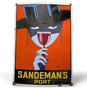 Letrero Sandeman Port esmaltado/metal - bar restaurante publicidad café bistró pub - Imagen 1 de 24