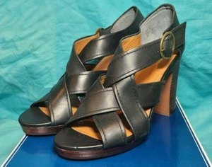 SIZE 10 BLACK LEATHER LADIES' HIGH HEELS NEW IN BOX NICE Seychelle ROUTE NB06431 - Picture 1 of 8