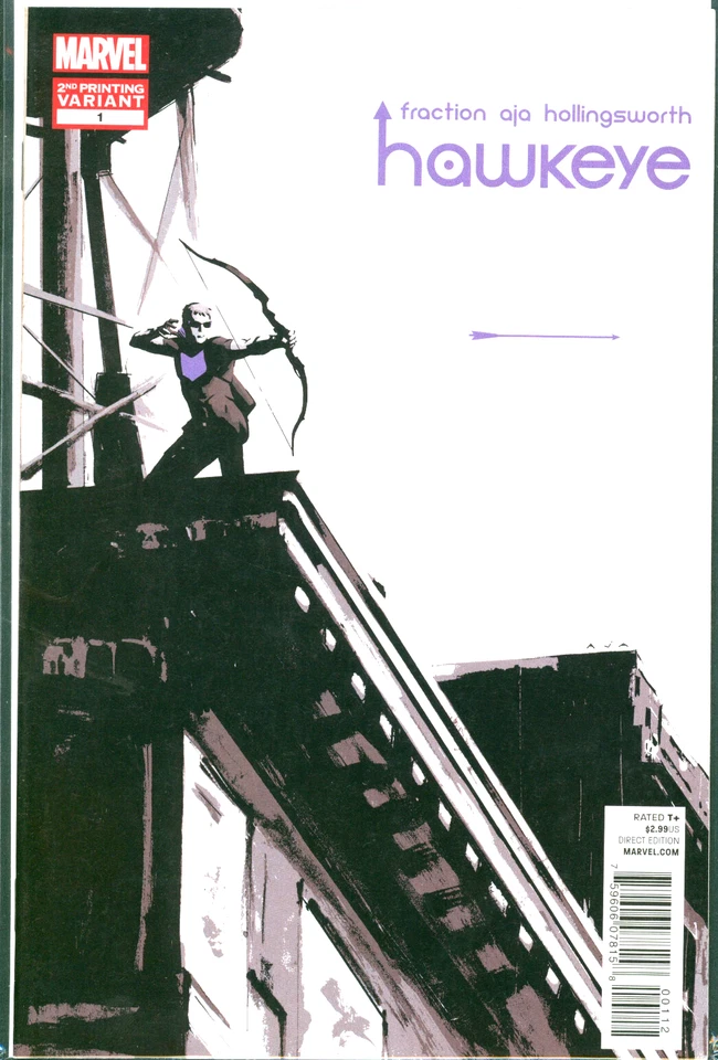 Hawkeye #1 2012 Marvel Comics en estado bastante bueno/casi nuevo segunda variante impresa Foto 1 de 1