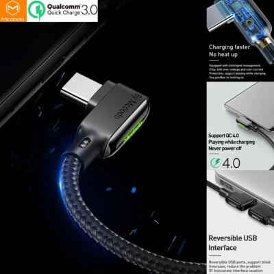 Mcdodo LED QC4.0 Type-C Charger Data Cable For Galaxy S25 S24 S23 S22 S21 Ultra - Image 1 of 4