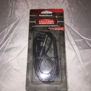 Radio Shack 6 Ft Audio Cable 1/4 6.35mm Male Mono Plug Right-Angle Male 4202440 - Bild 1 von 3