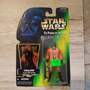 1996 Star Wars POTF Green Ponda Baba with Blaster & Pistol Sealed Figure - Picture 1 of 2