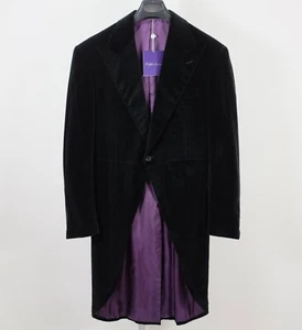 Ralph Lauren Purple Label Tuxedo jacket 42 R Frock coat tailcoat black velvet - Picture 1 of 11
