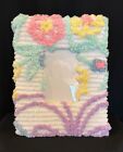 Lovely Chenille Pastel Floral Standing Frame for 5x7 Picture Size 11x14 Overall
