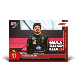 2024 Topps Now F1 49 CHARLES LECLERC FERRARI PODIUM ITALIAN GRAND PRIX - Picture 1 of 2