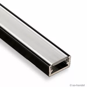 3 x SOTECH LED Profil-11 SCHWARZ / Abdeckung opal / 2m Aluprofil f. LED Streifen - Bild 1 von 1