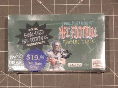 Sealed 2000 Pacific Paramount Football Retail Box NFL Tom Brady Rookie? Hologold - Image 1 of 3