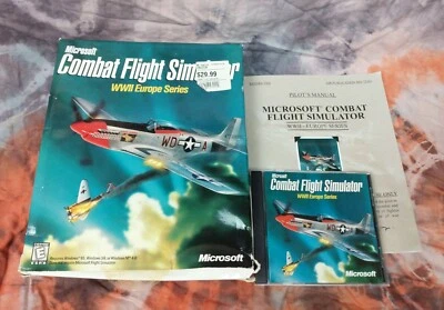 Microsoft Combat Flight Simulator WWII Europe Series Big Box PC Game 1998 - Image 1 of 4