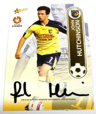 2006-07 SELECT A-LEAGUE TRADING CARD SIGNATURE CARD A2 J. HUTCHINSON-C. COAST