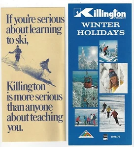 2 folletos de esquí originales de Killington Vermont 1976  - Imagen 1 de 3