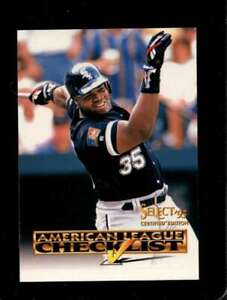 1995 SELECT CERTIFIED CHECKLISTS #2 FRANK THOMAS NMMT WHITE SOX HOF *X75743