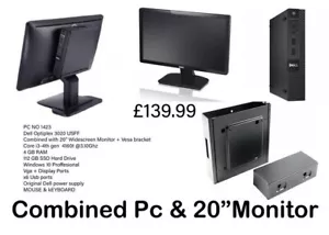 Dell Optiplex 3020 ALL IN ONE COMBO DESKTOP COMPUTER Core i3-4GB RAM,112GB SSD - Bild 1 von 6