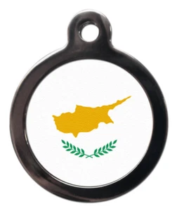 Pet ID tag Cypriot Flag Picture design Flag of Cyprus - Picture 1 of 2