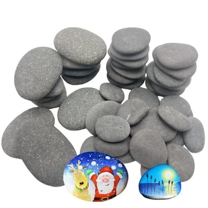 42 Pcs Smooth DIY Painting Rocks 2.0"-4.0" Flat Medium & Large for Crafts Art... - Picture 1 of 6
